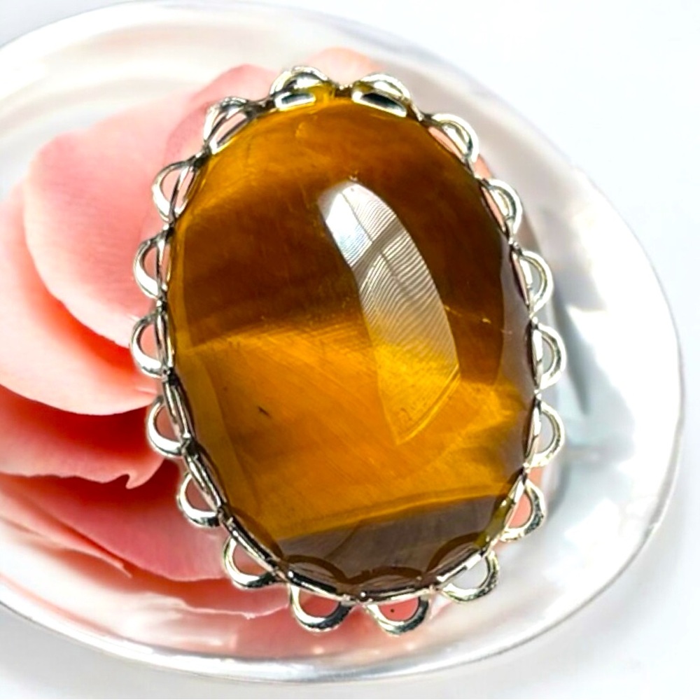 Tigers Eye Brooch